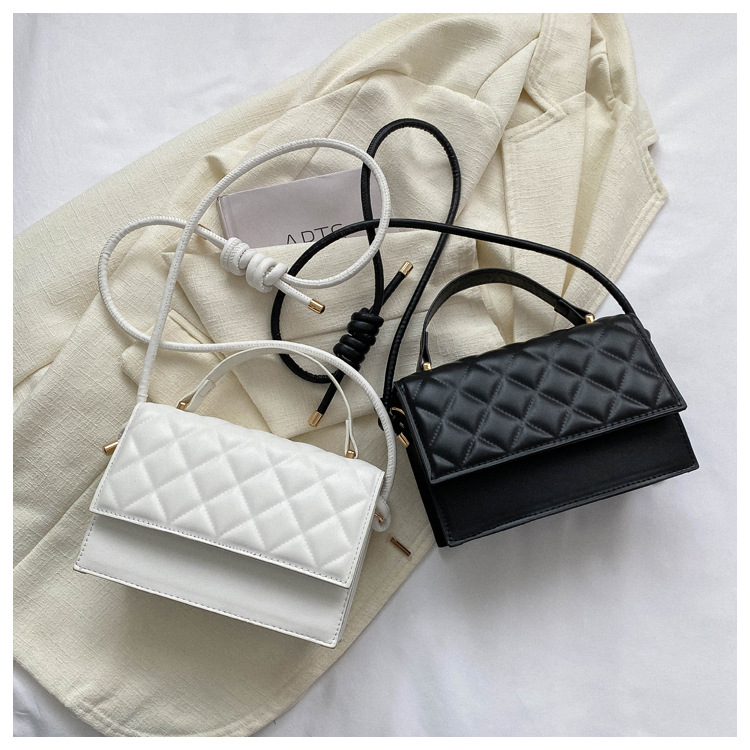 2023 new fashion simple small fragrant wind women's bag net red niche women's bag rhombus single shoulder diagonal bag design sense_voghion.com