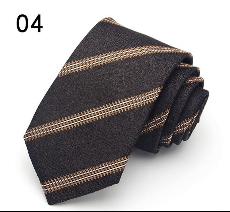 Formalno poslovno delo, razgovor za službo, prodaja in obleka prodajnega osebja, kravata, črtasta moška serija, široka izdaja 7 CM_voghion.com