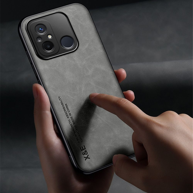 Til Xiaomi Redmi 12C Case Fåreskindslæder Bagcover Redme 12C 12 C C12 4G 6,71" Redmi12C Magnetisk Bilholder Stødsikker Coque_voghion.com