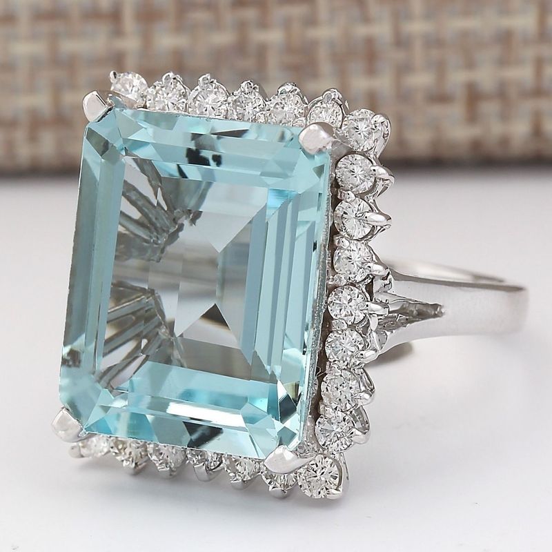 Nieuwe, populaire ingelegde ring met meerblauwe zirkoon, handsieraden, koperen accessoires_voghion.com