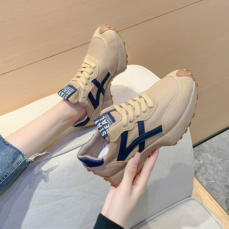 Kleine Taille Sportschuhe Damen 2023 Frühling und Herbst neue Single Casual Papa Schuhe laufen leicht atmungsaktiv plus Samt Forrest Gump_voghion.com