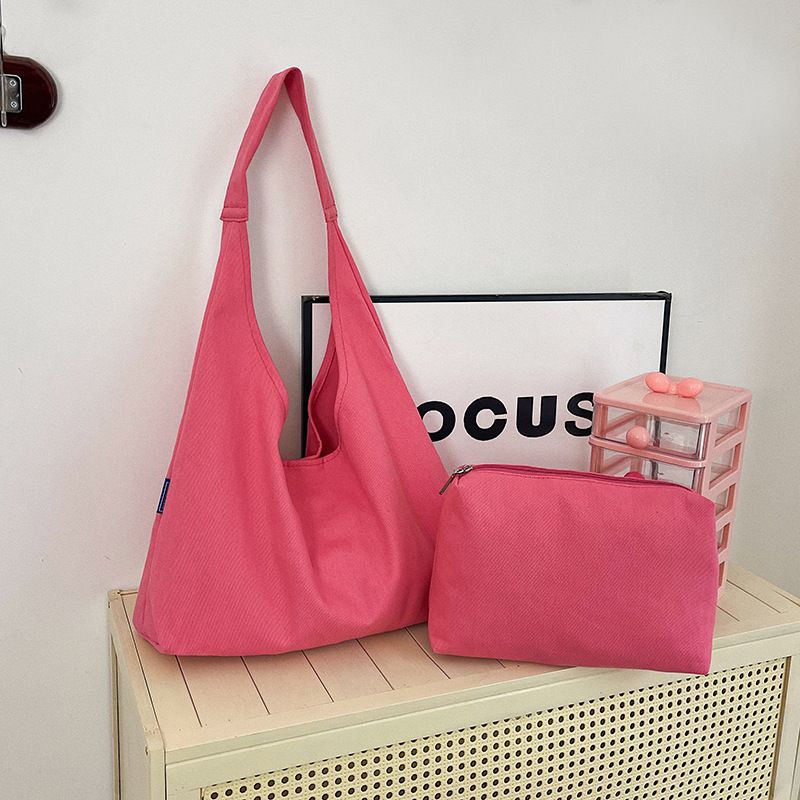 2025 Neue Sommer-Canvas-Schultertasche für Damen mit großer Kapazität und strukturierter Mutter-Tochter-Pendlertasche_voghion.com