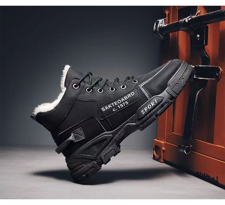 Designer-Schneestiefel, Designer-Herrenschuhe, flauschige Stiefeletten, Turnschuhe, Wanderpelz, Arbeitsschuhe, verschleißfeste Leder-Stiefeletten, Outdoor-Sportschuhe für Herren_voghion.com