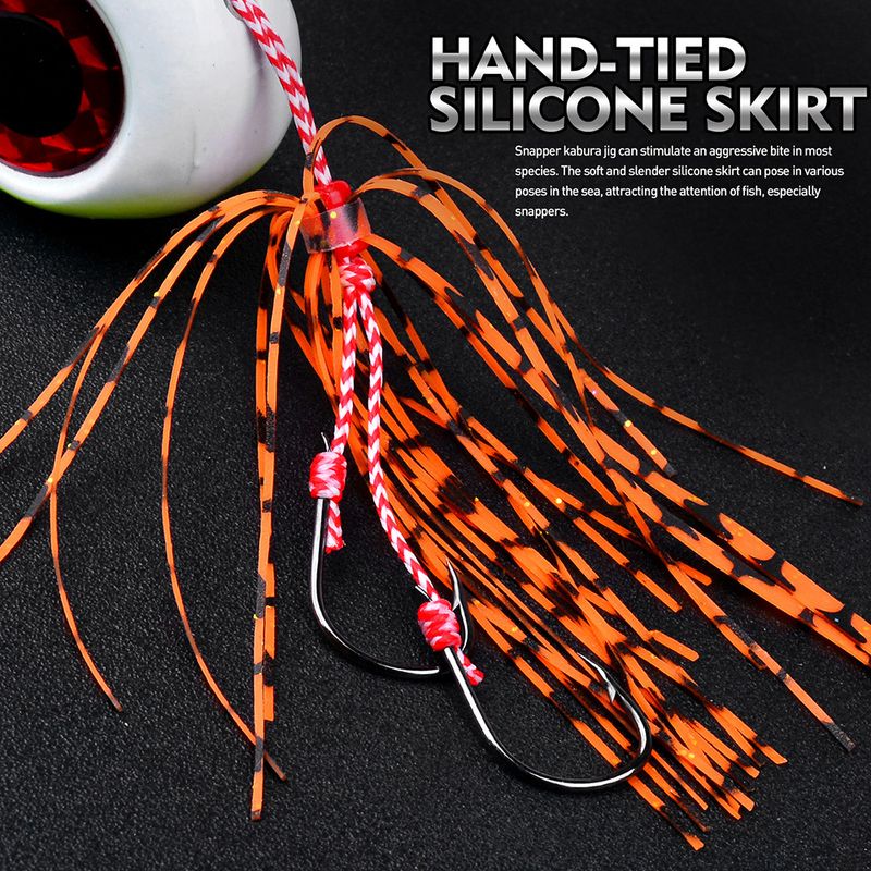 Red Seal Head Lure Bait Sea Fishing Moon Lead Fish Bearded Squid With Double Hooks Luminous Iron Plate_voghion.com
