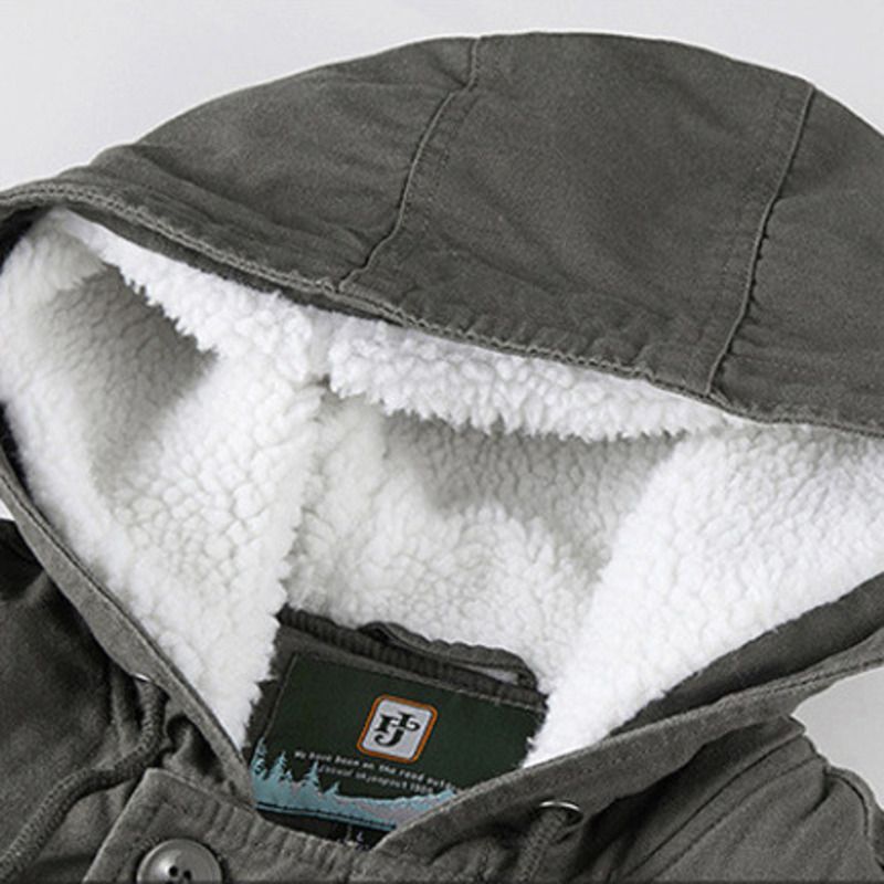 Giacca con fodera in pile, cappotto casual spesso, giacca calda in cotone da uomo versatile e alla moda, top invernale, Trey_voghion.com