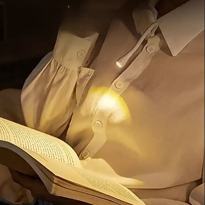 Mini lampada da lettura portatile per dormitorio per studenti, con clip per studio e libri, da comodino, con ricarica USB_voghion.com