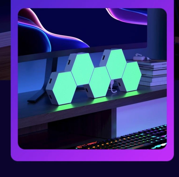 【20000 personer samling】 Intelligent kvante sekskantet merkelig lysbrett bakgrunn e-sport romdekorasjon_voghion.com