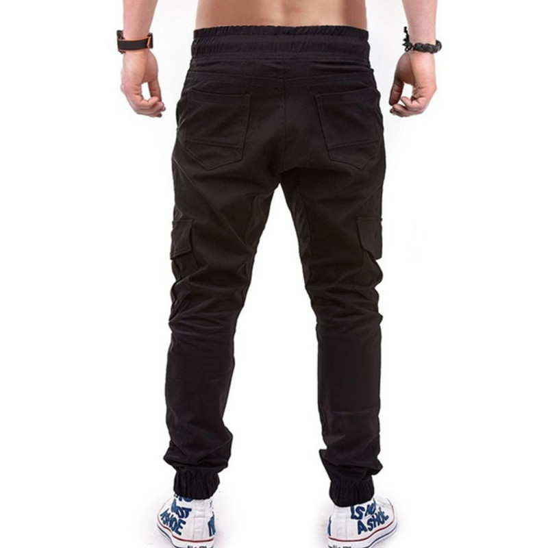 Pantaloni cargo pentru bărbați, cu mai multe buzunare, din material textil_voghion.com