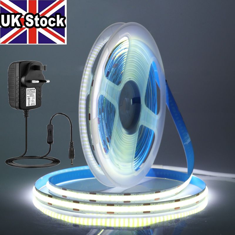 Selbstklebende LED-Lichtleiste, 12 V, Netzstecker, für die Küche unter dem Schrank_voghion.com