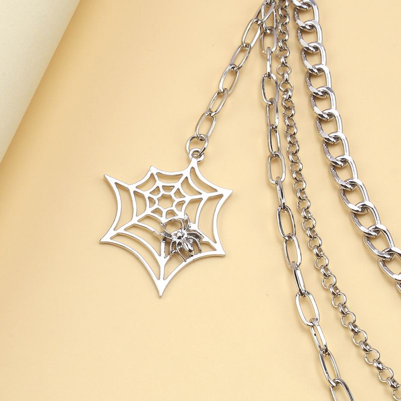 Personalized Sweet Cool Hip Hop Punk Spider Web Pant Gothic Multi Layered Metal Body Chain_voghion.com