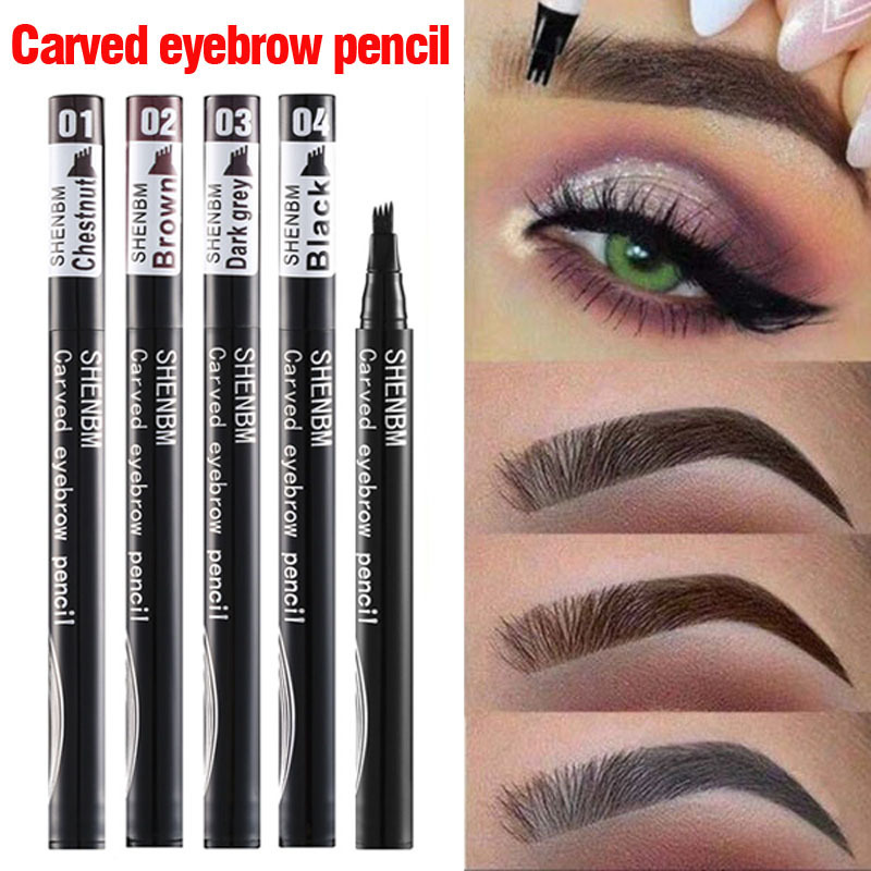 Pen Eyebrow Tattoo Waterproof 4 Points Eyebrow Pen Long Lasting Liquid Brow Pencil Natural Microblade Eyeb             cil_voghion.com