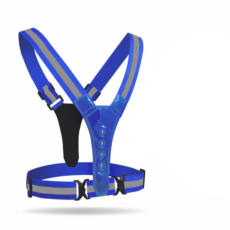 Mootorratta motokrossi helkurvestiga rõivad, reguleeritavad turva-elastsusega rõivad ööseks rattasõiduks LED-tuledega_voghion.com