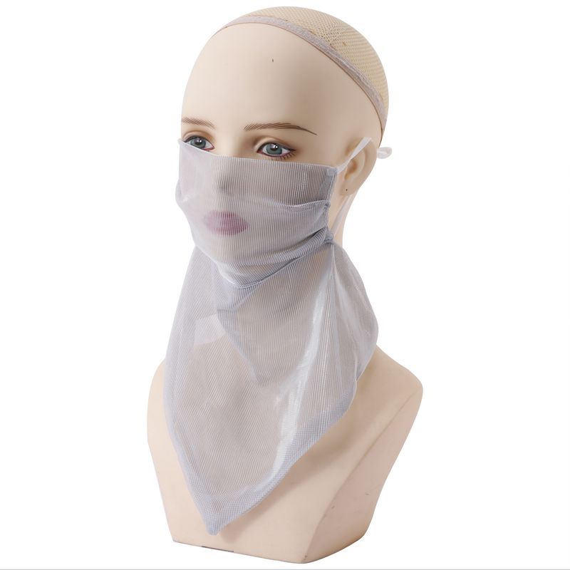 Damen-Sommer-Seidenschal mit magnetischem Schleier und hängenden Perlen – atmungsaktiver Sonnenschutz, mit Perlen verziert, Sonnenschutzmaske für das ganze Gesicht_voghion.com