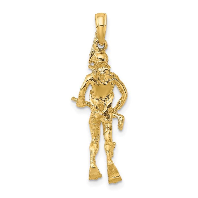 14K 3-D Scuba Diver Charm_voghion.com
