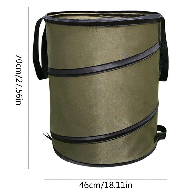 Portable Oxford Collapsible Pop-Up Garden Leaf Trash Can Garbage Storage Bag Bin_voghion.com