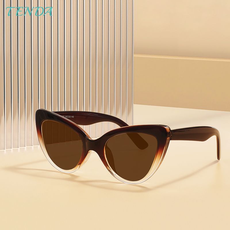Modische, leichte Vollrand-Sonnenbrille mit polarisierten Gläsern für Damen aus TR90-Katzenauge für Korrekturgläser mit Myopie_voghion.com