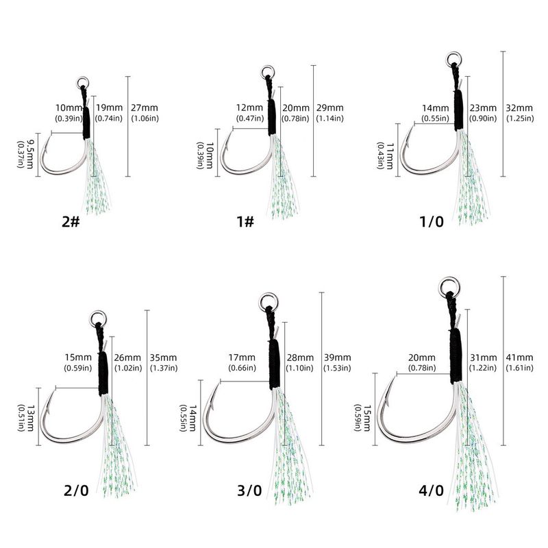Double Lure Jig Strong Braided Line Knot Bright Silk Feather Boat Sea Fishing Single Hook_voghion.com