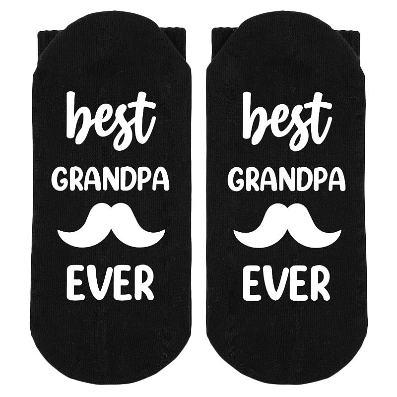 2025d Reine Baumwolle Mitte der Wade mit rutschfester Buchstabensohle, kreative lässige Sportsocken_voghion.com