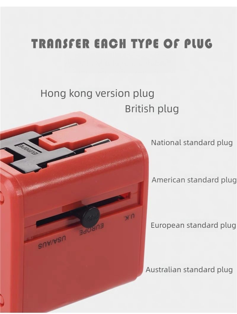 Reisadapter voor reizen naar het buitenland, multifunctionele US-EU-DE-UK standaardconverter, universele oplader, snel opladen_voghion.com