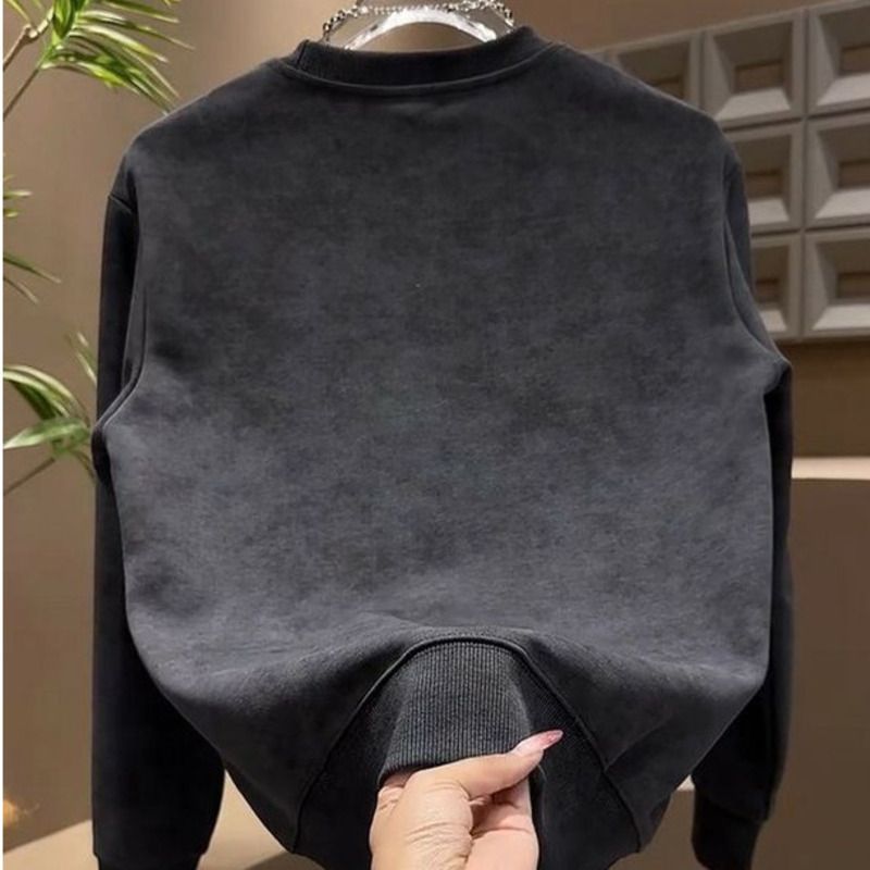 2025 Frühling Herbst Winter Vielseitiger Trendy Pullover Stahldruck Brief Top Herren Langarm Casual Fashion Fleece_voghion.com