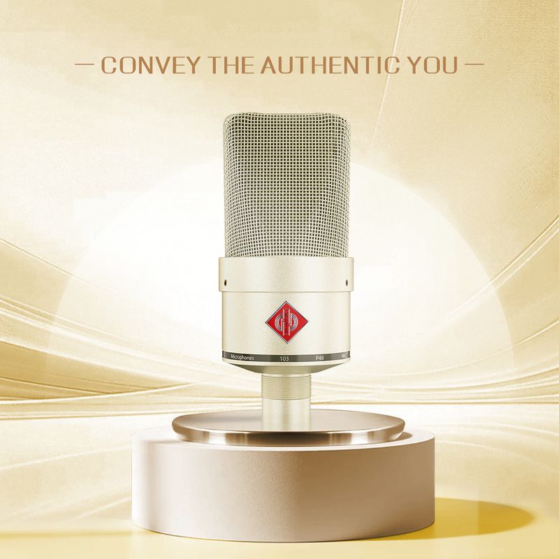 103 Professional Recording Condenser Microphone Cardioid Sound Pickup Mic With Shockproof Holder XLR Connector For_voghion.com