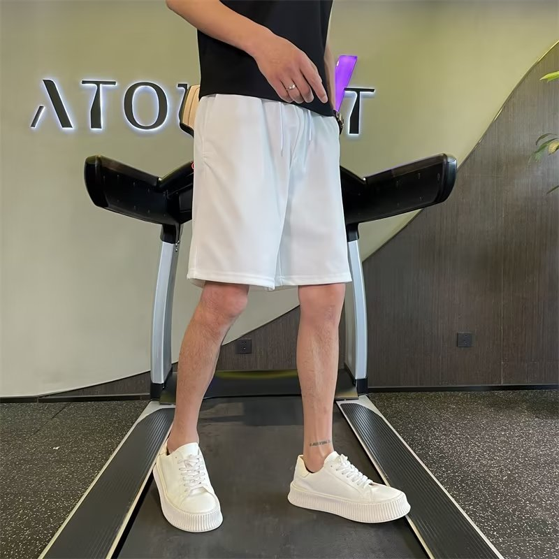 Casual shorts heren dunne zomer Koreaanse versie ins rechte broek effen kleur veelzijdige schurk knap - bedrukbaar_voghion.com
