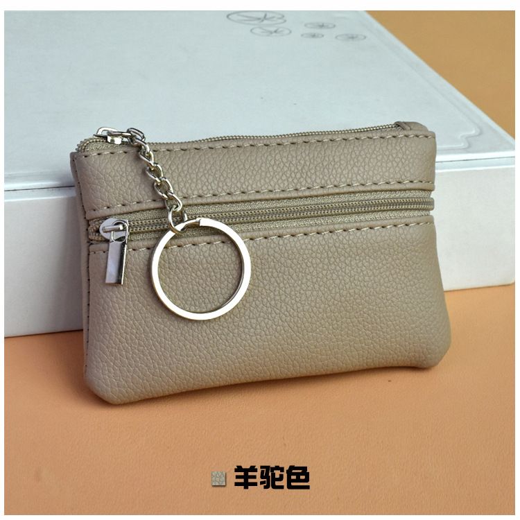 New Style Solid Color Women's Mini Coin Purse Soft Surface Fashionable Cute Small Card Holder Simple Fashion Fresh Key_voghion.com
