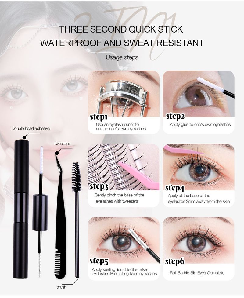 Lot de faux cils segmentés réalistes, denses et faciles à poser soi-même, en grappe unique (ventes très populaires)_voghion.com