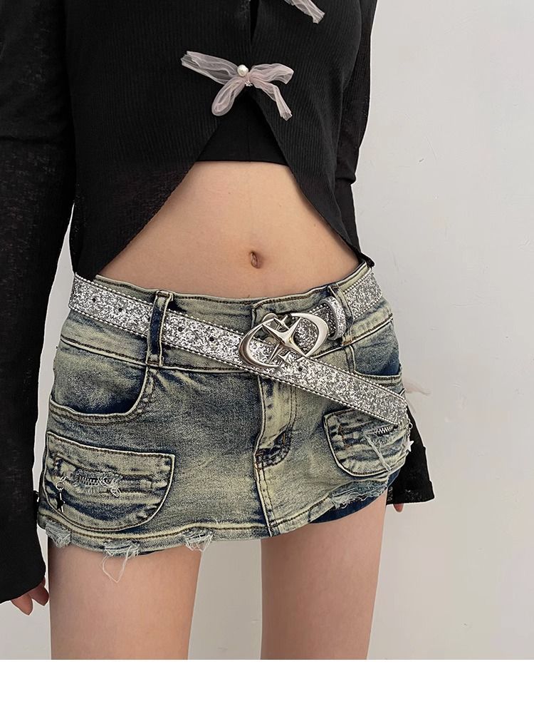 Y2K Hottie American Women's 2025 New Jeans Decorative Belt Hundred Ins Style_voghion.com