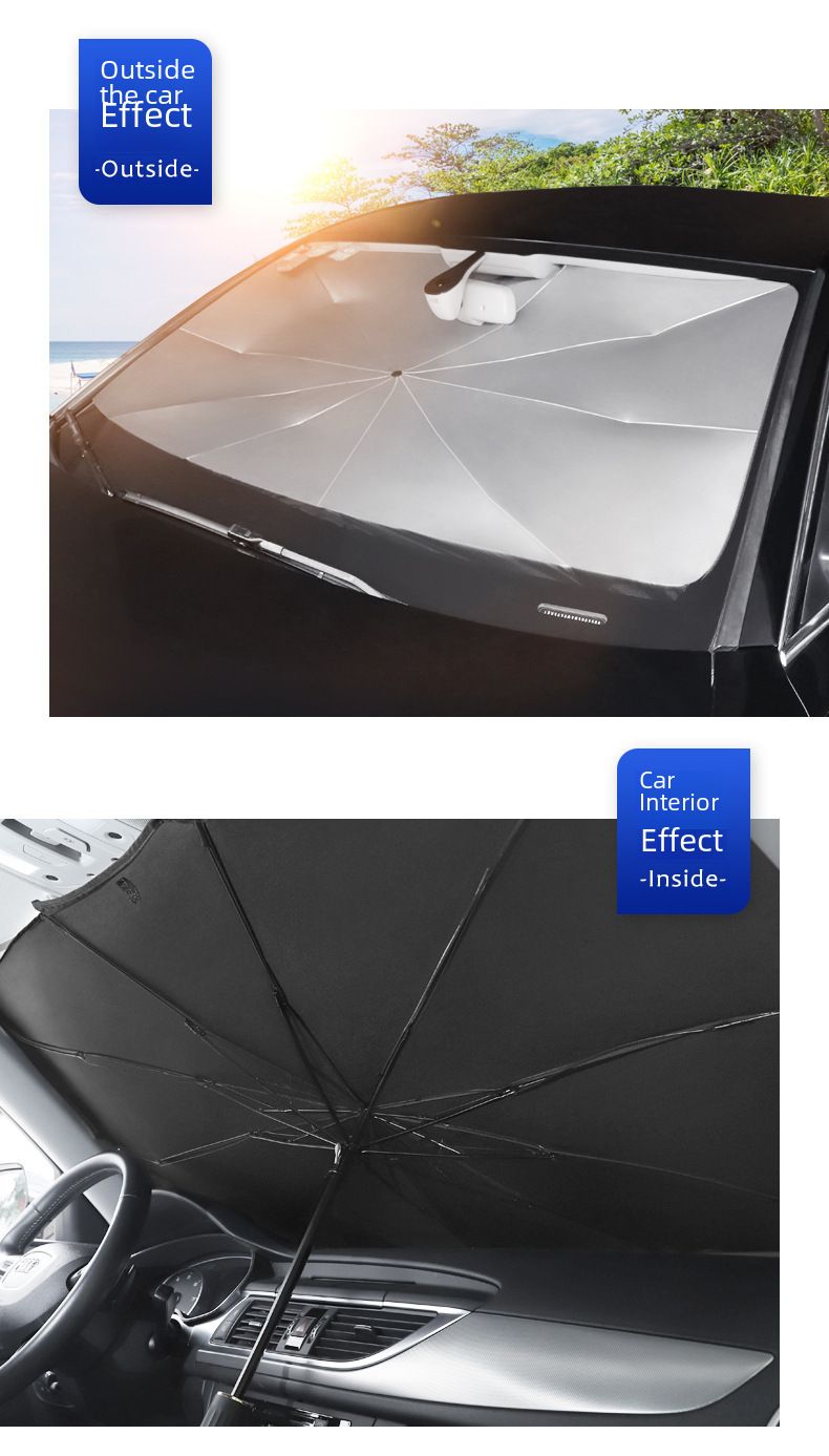 Parasolar auto parbriz față protecție solară auto izolație termică parasolar titan argintiu parasolar vară_voghion.com