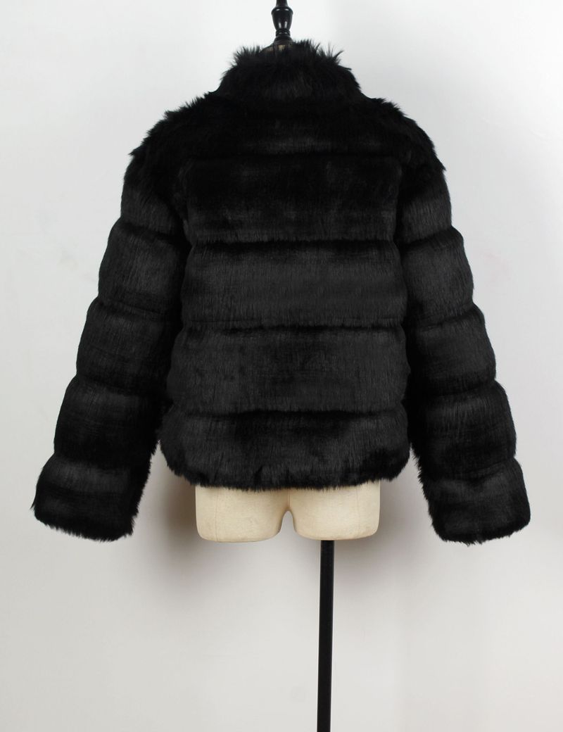 Damenbekleidung modische Pelzoberteile Damenmäntel Fuchspelz Kurzmäntel_voghion.com