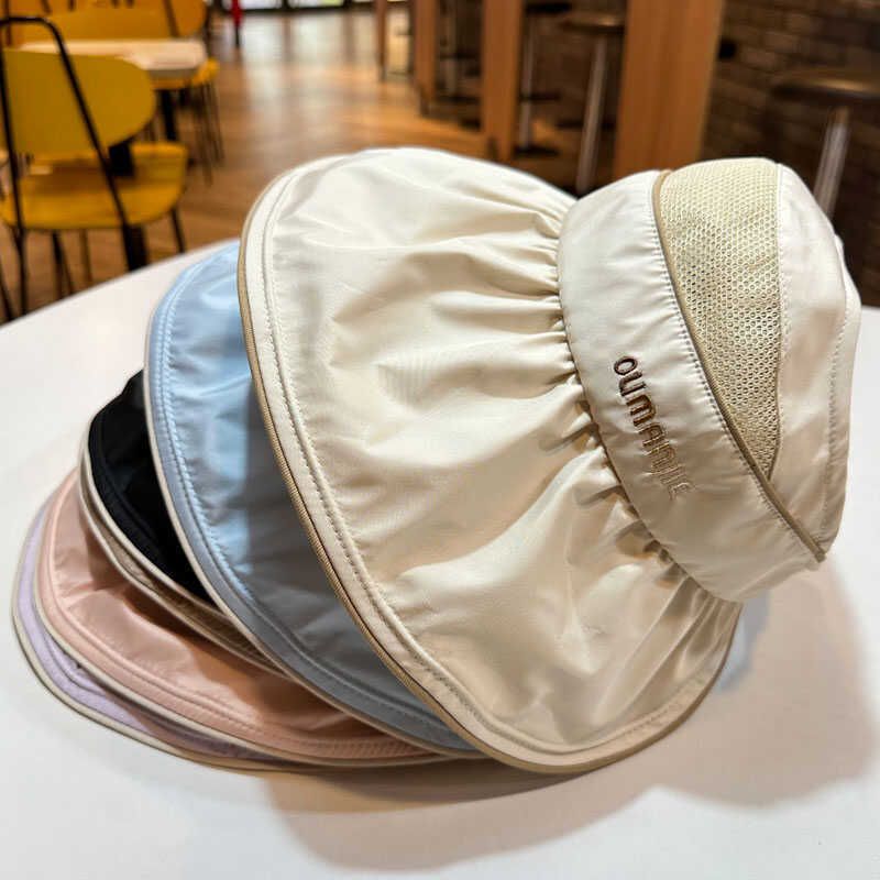 High Quality UV Resistant Empty Top Korean Version New Mesh Splicing Large Eave Hat, Breathable Sun Hat For Children_voghion.com