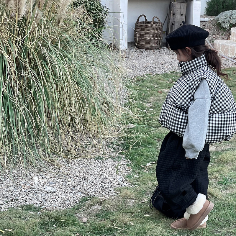 Gilet scozzese invernale per bambini nuovo gilet in cotone coreano per ragazzi e ragazze_voghion.com