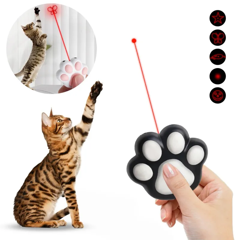 Jucărie laser reîncărcabilă pentru animale de companie, 5 modele reglabile, conversie interactivă, dresaj pentru pisici folosit, pentru câini și pisici_voghion.com