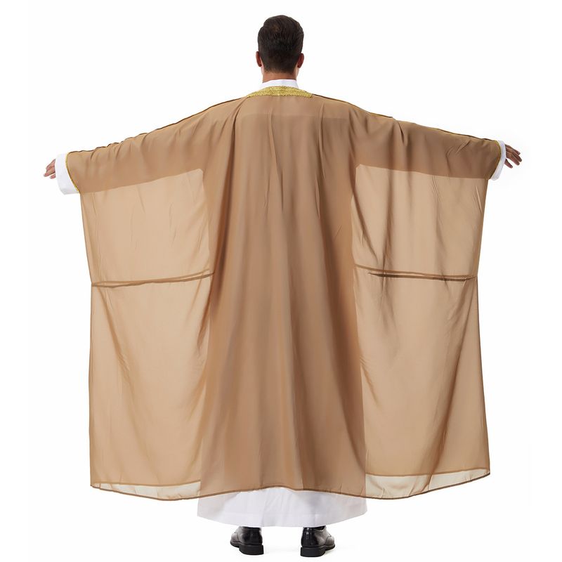 Men's Clothing Robe Lace Tassel Chiffon Outer Cape_voghion.com