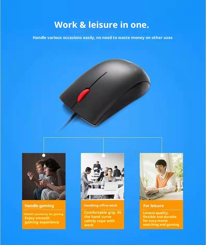 Digitex Digitex M120 Wired Cross-Border Foreign Trade E-commerce Wholesale Office Business Laptop Desktop Computer Mouse_voghion.com
