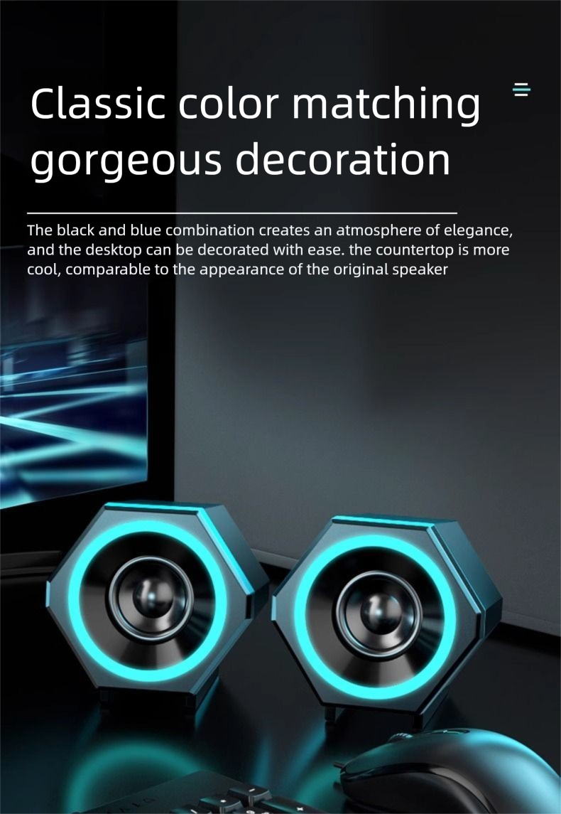 Desktop Computer Speaker Home Laptop High Volume Small Subwoofer Bluetooth Wired Dual Connection_voghion.com