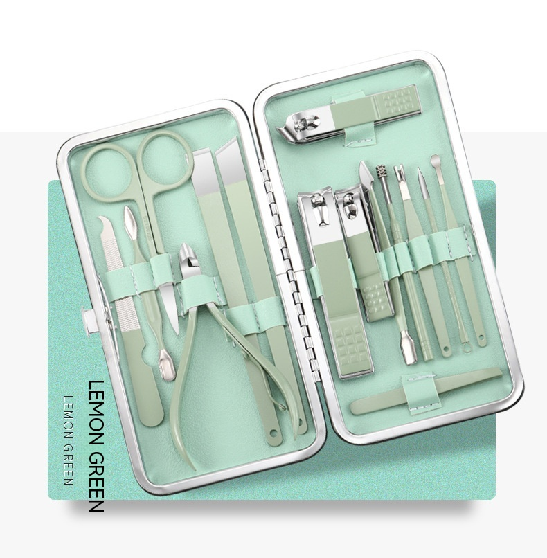 15-teiliges Set mit Nagelknipsern und Schönheitswerkzeugen, einschließlich Nagelknipser, Nagelknipser und Nagelwerkzeuge für Frauen zur Fußreparatur zu Hause_voghion.com