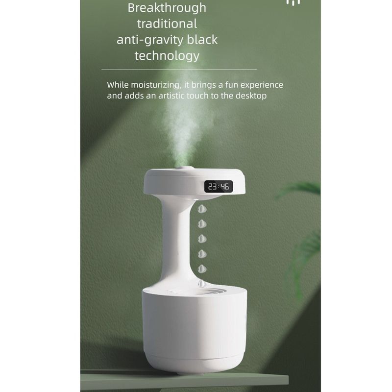 Umidificatore antigravità, sfera di nebbia levitante con luce notturna, USB silenzioso per scrivania da camera da letto, gadget tecnologico fantastico_voghion.com
