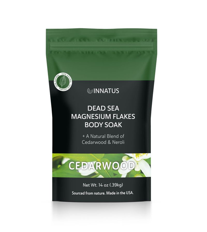 "Pure Dead Sea Magnesium Flakes Restful Soak – Relaxing & Replenishing 14oz Bath Soak – Infused With Cedarwood & Neroli Oils For Muscle Relief & Deep Sleep "_voghion.com