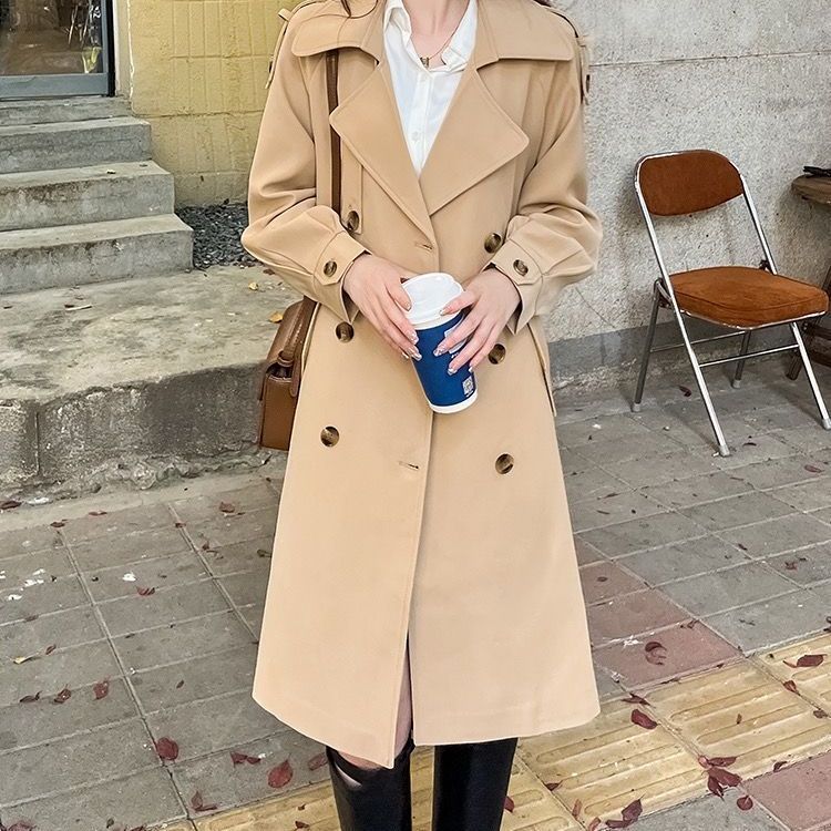 Vėjo neperpučiama striukė moterims rudeniui, smulkaus sudėjimo, suteikianti prabangos pojūtį. Nauja laisvalaikio stiliaus pavasario ir rudens britiška striukė._voghion.com