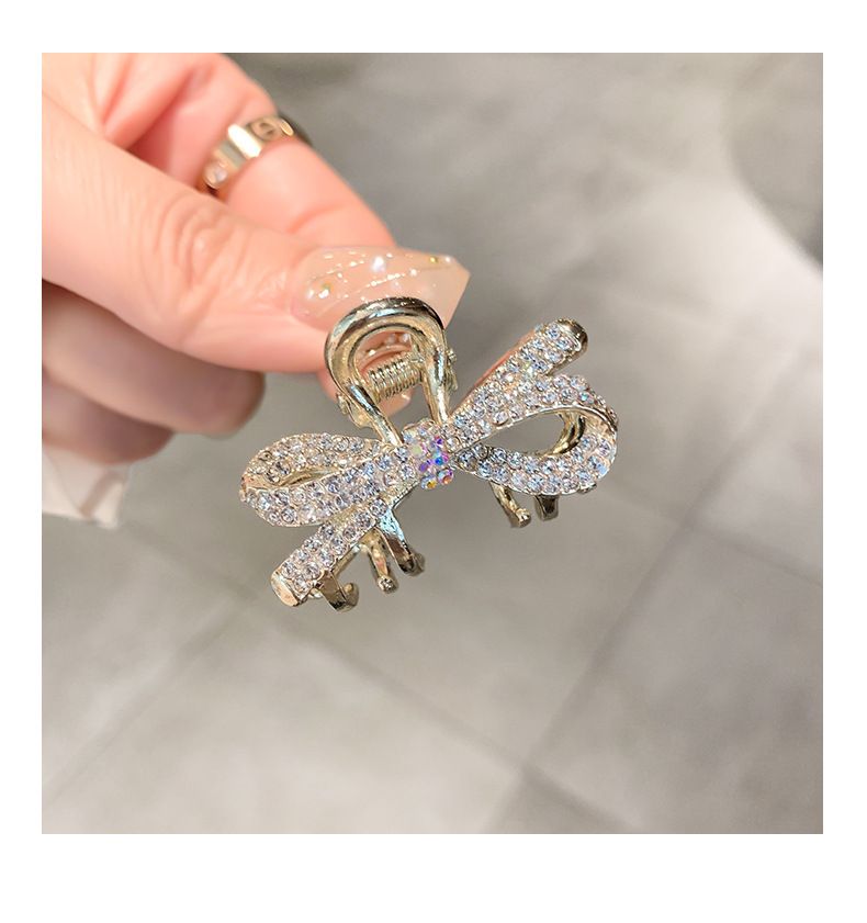 Cut Water Diamond Butterfly Knot Hair Clamping Simple Girl's Bang Clip Small Size Xia_voghion.com