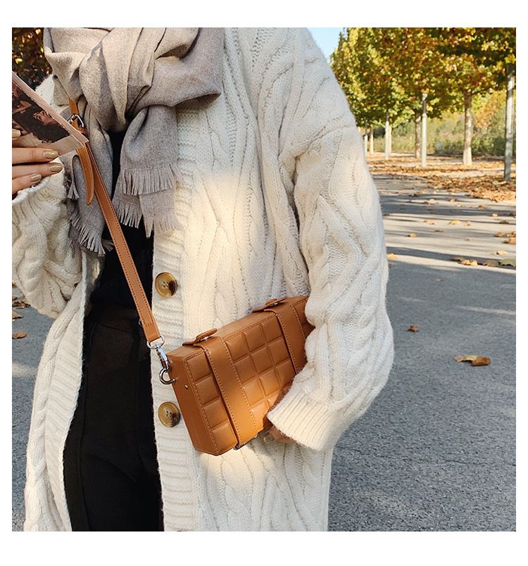 Geantă de umăr pentru femei, geantă crossbody, geantă de mână cu curea dublă, cu bloc de ciocolată, tip crossbody_voghion.com