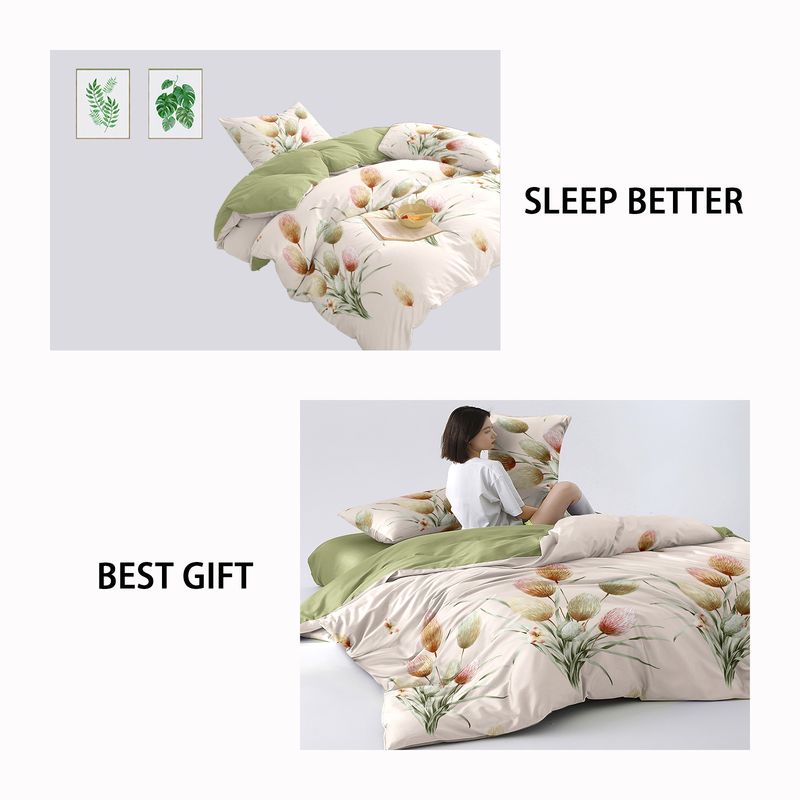 Set di biancheria da letto - Copripiumino 3 pezzi con federe, per hotel e casa, tessuto morbido per tutte le stagioni_voghion.com