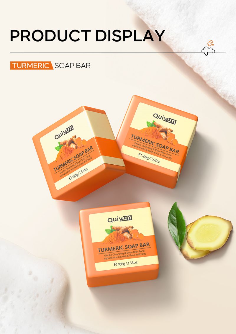 Sapone agli oli essenziali QUIYUM 100 g, detergente per il viso, idratante, per la cura della pelle_voghion.com