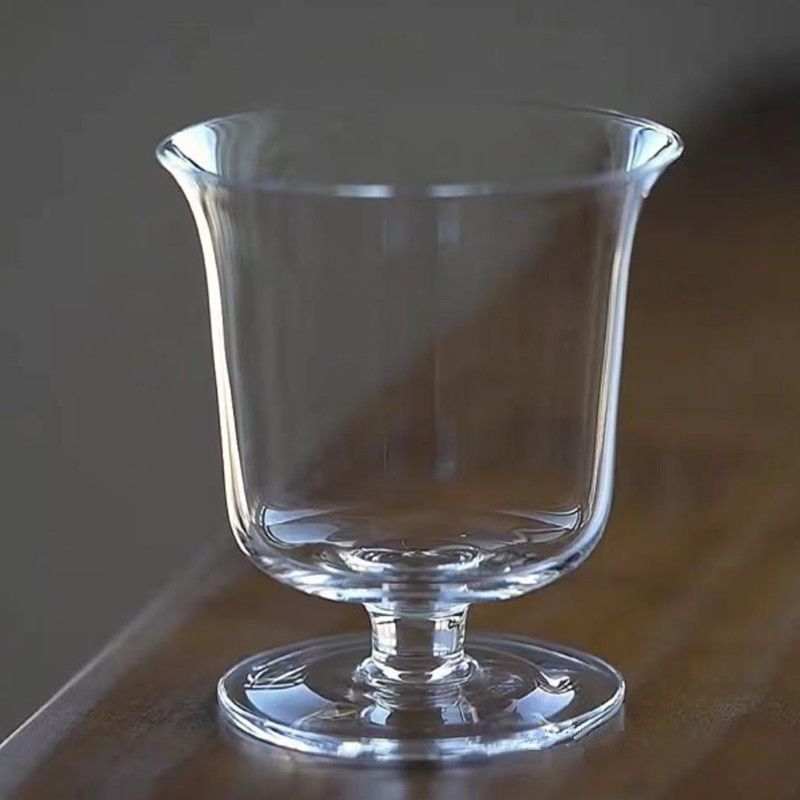 New Chinese Style Crystal Glass Short Stem Reversed Cocktail Colin Sparkling Water Special Mix Wide Mouth Cup_voghion.com