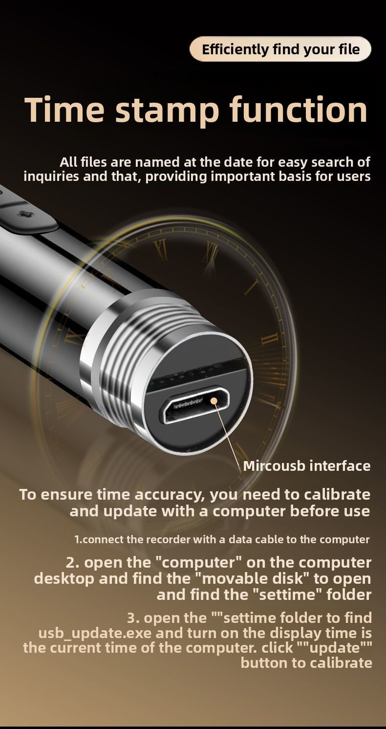 Recording Pen Professional HD Noise-Cancelling Student Class Dedicated Pen-Shape Text Converter Portable MP3 Player_voghion.com
