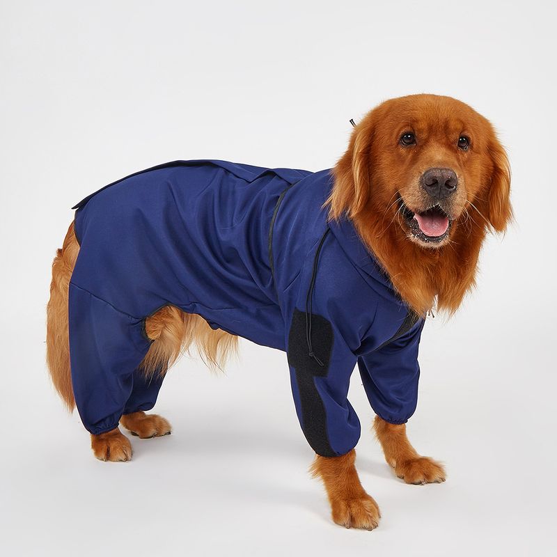 Nuovo impermeabile riflettente per cani di taglia grande, alla moda, a quattro zampe, con braccioli attaccabili_voghion.com