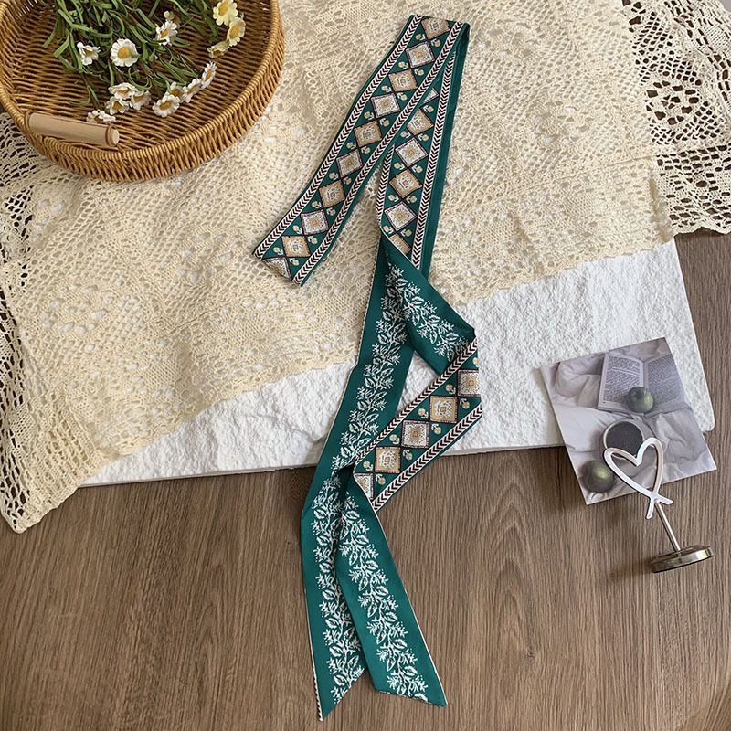 Fascia per capelli, fascia per capelli, cintura decorativa, sciarpa piccola versatile estiva di alta qualità a doppio strato a pois_voghion.com