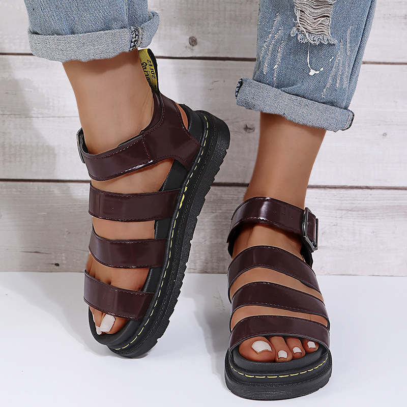 Cross-border Foreign Trade Large Size Thick-soled Martin Sandals For Women 2024 Summer New Beach Platform Shoes For Women Wholesale_voghion.com